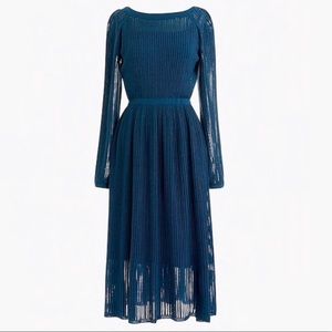 J. Crew Point Sur Teal/Blue Ribbed Knit Dress